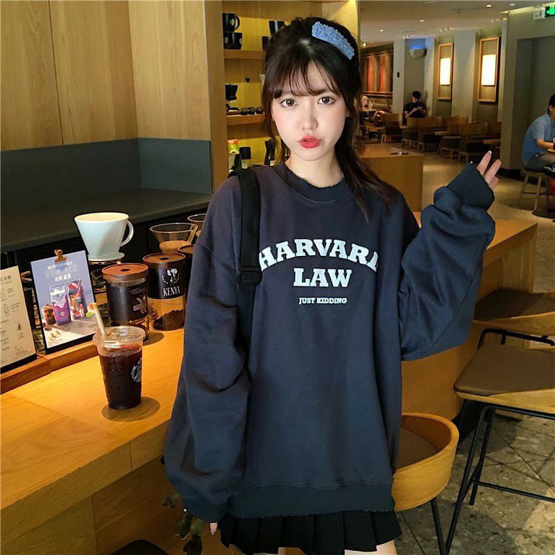 HARVARD LAW SWEATER UNISEX FLEECE TEBAL TERBARU'