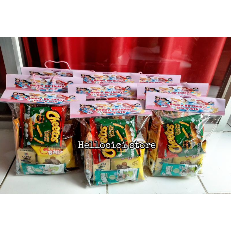 PARCEL MURAH NEMTEK NAME BINGKISAN SNACK KEMASAN ULANG TAHUN