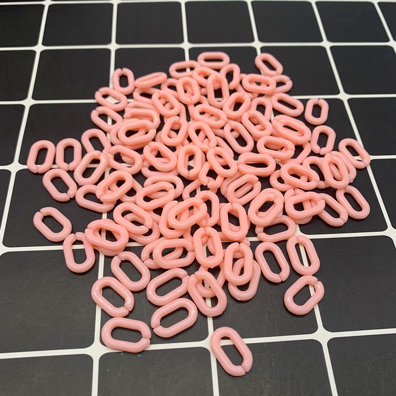 100pcs / Lot Rantai Link Akrilik 15x10mm Warna-Warni Untuk Membuat Perhiasan Kalung / Gelang