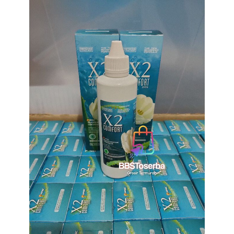 X2 comfort 120ml /Air softlens /Air perendam softlens/Cairan pembersih softlens/Kacamata