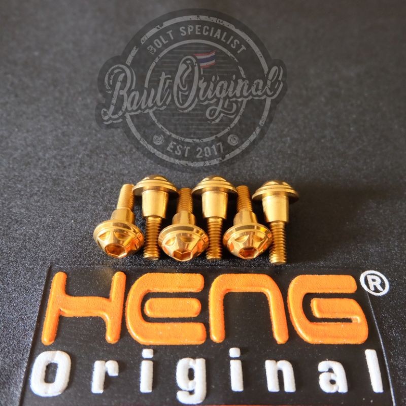 Baut probolt star cvt stainless nmax/aerox set 6pcs original heng gold