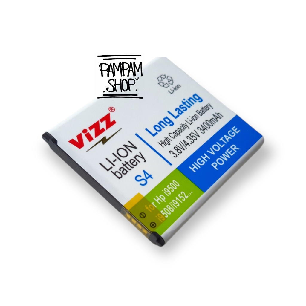 Baterai Vizz Double Power Original Handphone Samsung Galaxy S4 I9500 B600BC B600BE B600BU Batre Batrai Battery GT-I9500