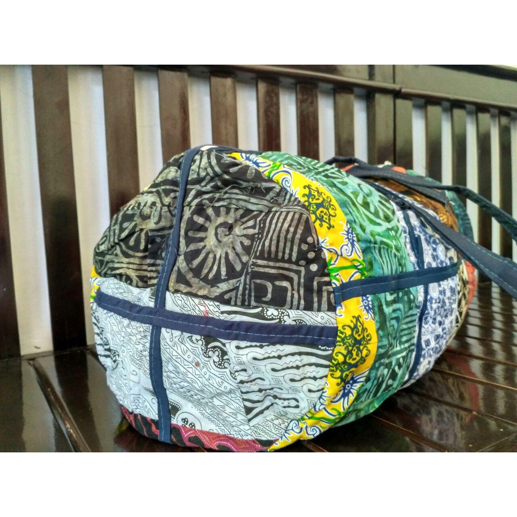 TAS TRVEL BAG BATIK OVAL - BATIK MURAH DARI KAIN PERCA KOPER