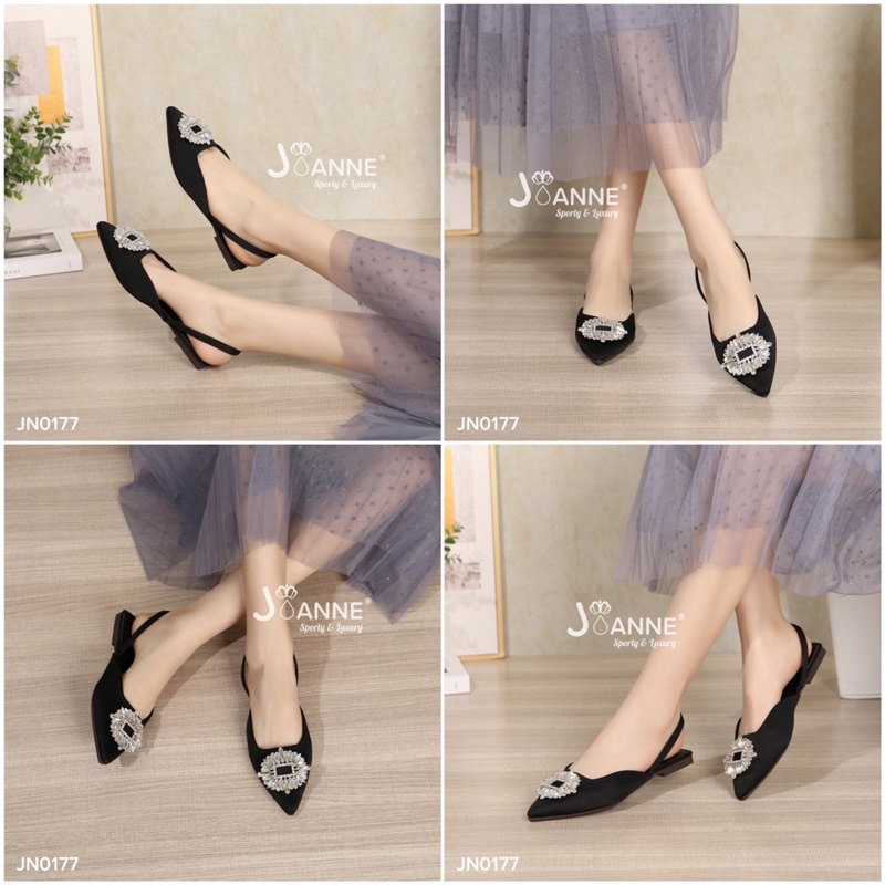 [ORIGINAL] JOANNE Sparkly Slingback Flats Shoes Sepatu Wanita #JN0177