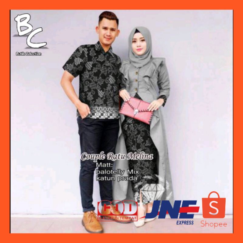 Batik/Muslim Wanita Couple Pria Pesta Kondangan kekinian Kapelan Nikahan Cowok cewek Baju Pesta 2022 Baju Couple Kekinian Baju Cople Ramadhan