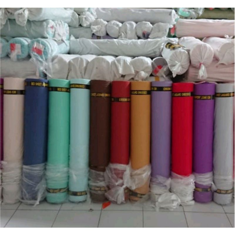 KAIN SPREI POLOS EMBOS DAN MOTIF METERAN LEBAR 240CM