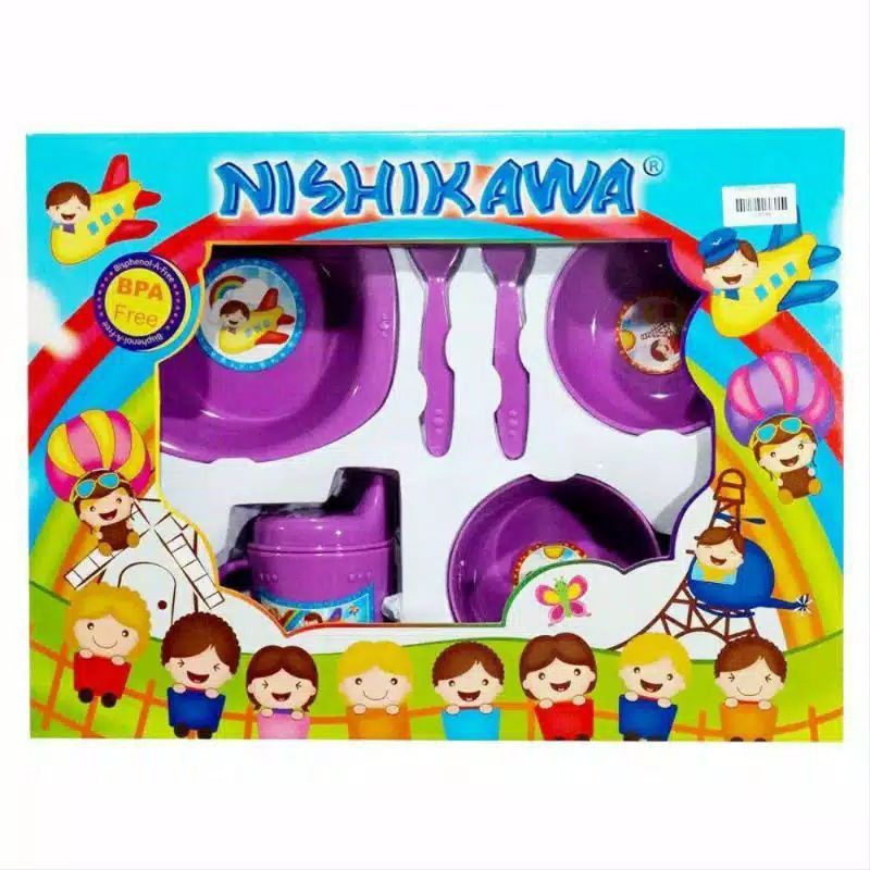 FEEDING SET UKURAN  M / MEDIUM / SEDANG NISHIKAWA 861002 / PERALATAN MAKAN BAYI SET