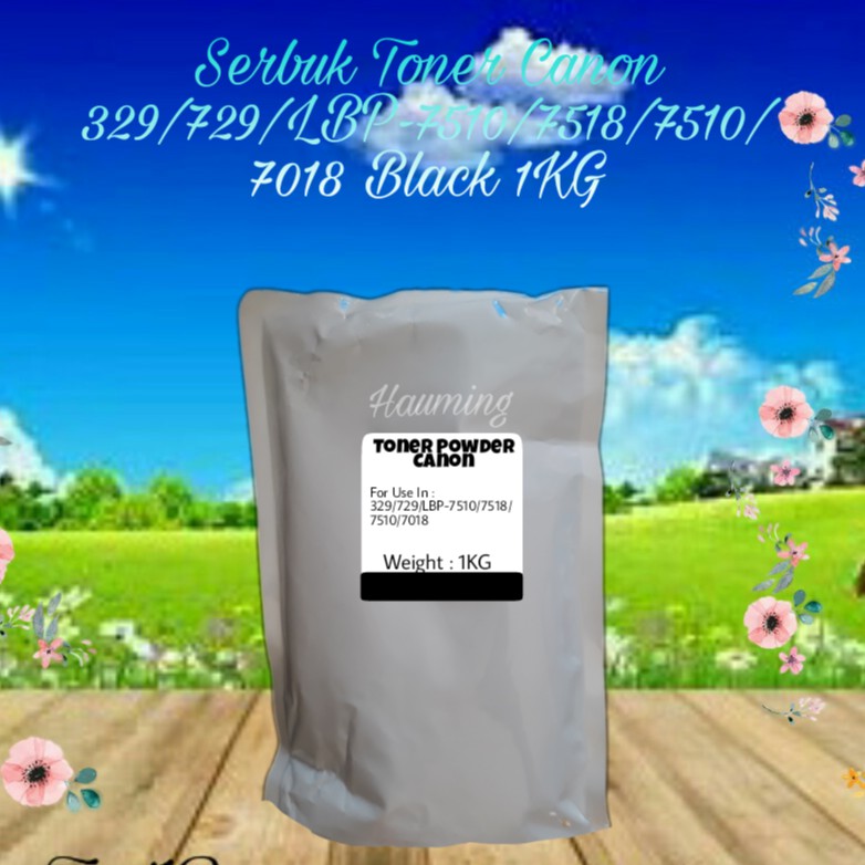 Serbuk Toner Canon CRG-329 729 CRG329 LBP-7510C 7518C 7018C LBP7018 LBP7510 LBP7518 Black 1kg