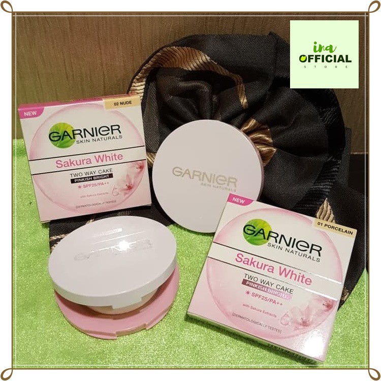 Garnier Sakura White Two Way Cake 8g (Bedak Padat) NUDE