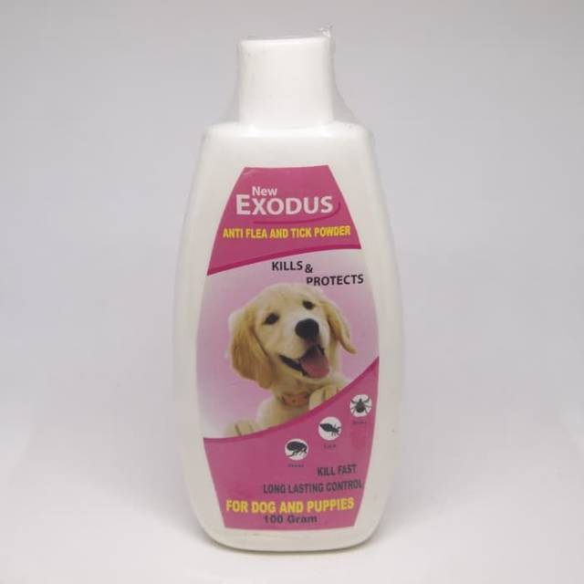 Bedak Anjing exodus anti flea Kutu Caplak Anjing Wangi Segar Exodus Dog