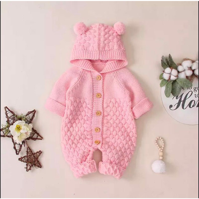 Jumper bayi baju jumper rajut bayi jumpsuit newborn laki laki perempuan unisex bodysuit baju kodok