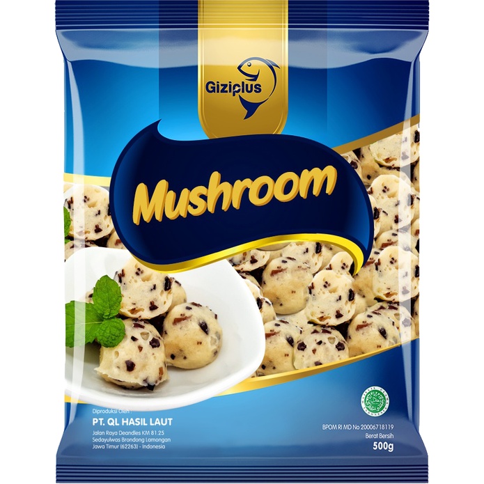 

MUSHROOM FISH BALL GIZIPLUS 500 GRAM | GIZIPLUS | FROZEN FOOD | PRODUK IMPOR