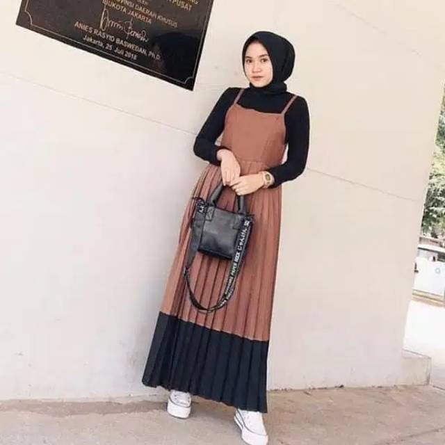 Tisha overall pakaian wanita fashion muslim baju remaja