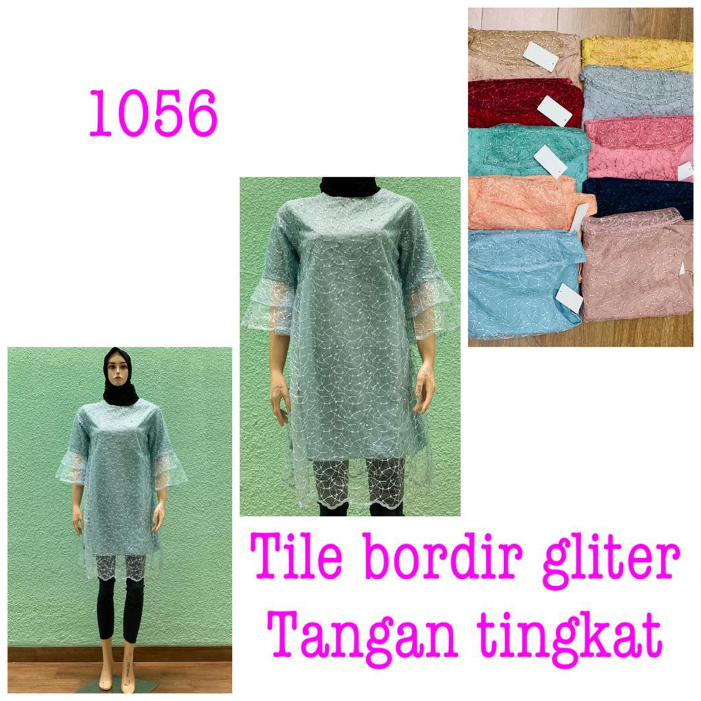 TERMURAH Tunik Tile Bordir Mutiara 1056 Tunik Pesta