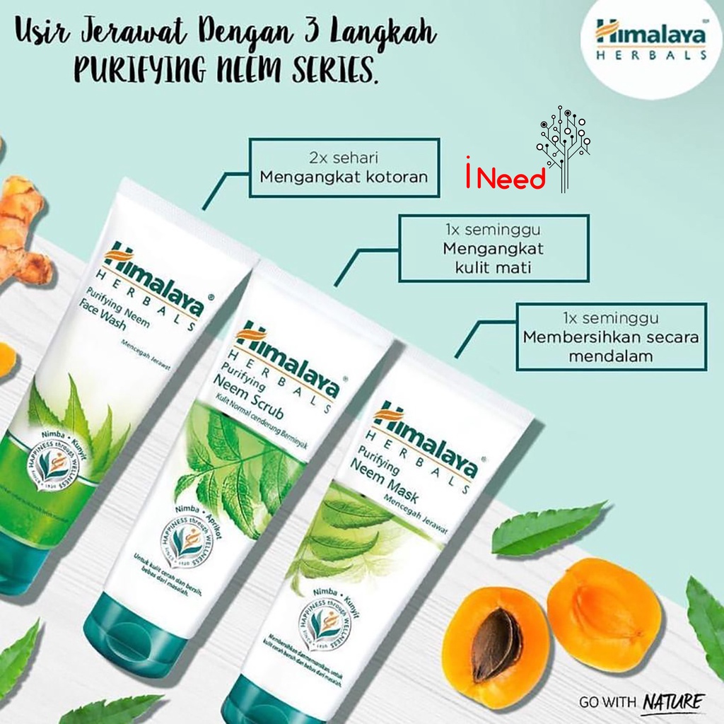 (INEED) Himalaya Purifying Neem Mask 100ml | 50ml / Masker HImalaya / Masker Wajah / Skin Care / Face Mask