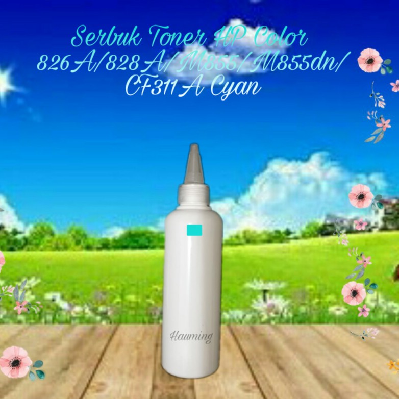 Serbuk Toner Refill HP Color 826A 828A M855 M855DN M855X+ M-855 855DN CF311A Cyan 1x Isi