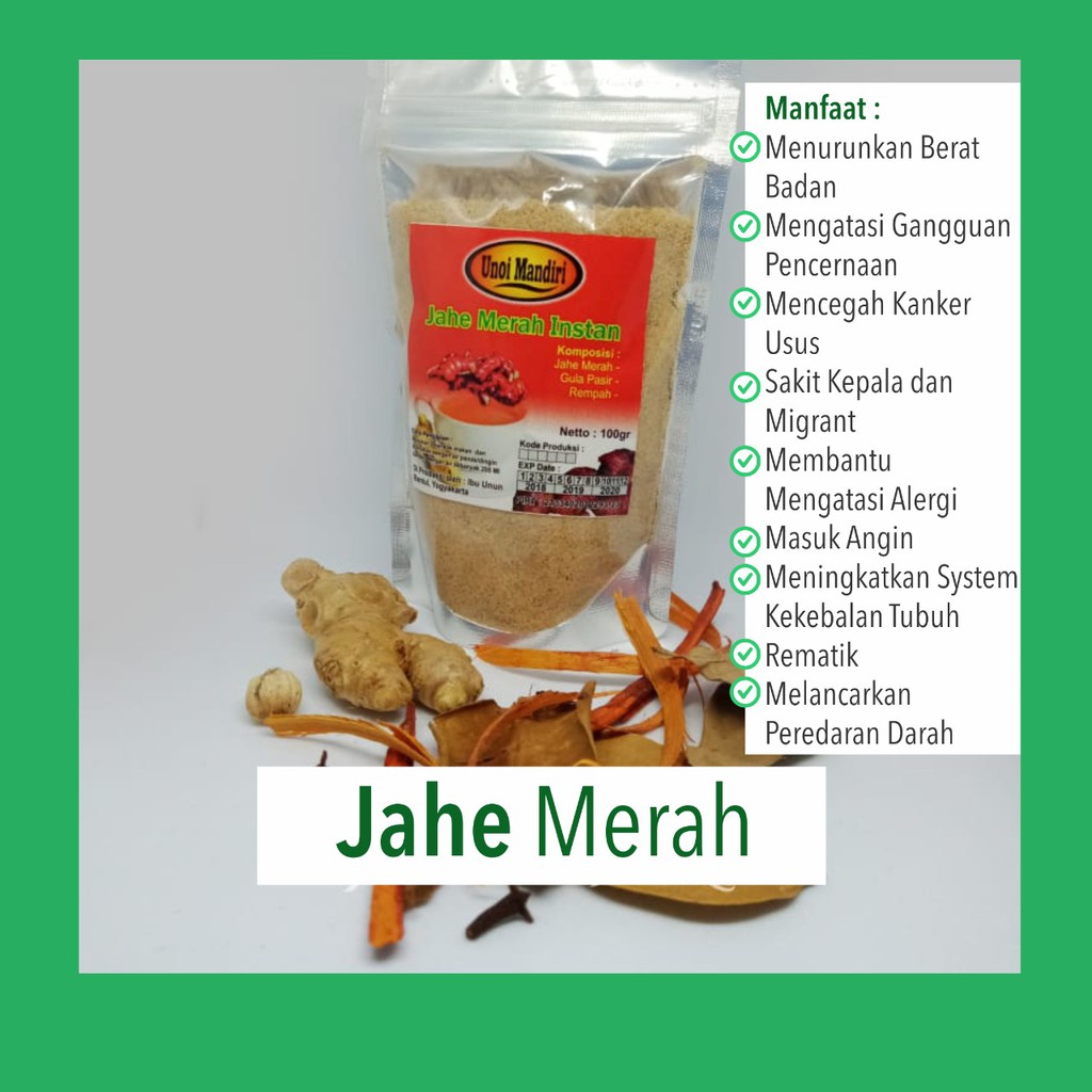 

JAHE MERAH Rimpang Empon Jamu