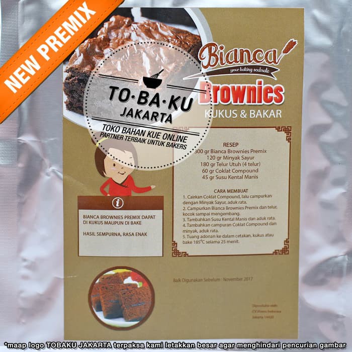 

BIANCA PREMIX TEPUNG PREMIKS INSTANT BROWNIES BRONIS INSTAN POWDER