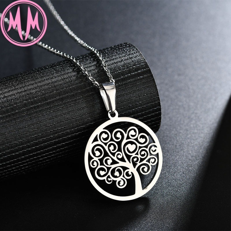 MORYMOSHI N642 Kalung Wanita Titanium Stainless Pohon Anti Karat Anti Luntur Fashion Korea