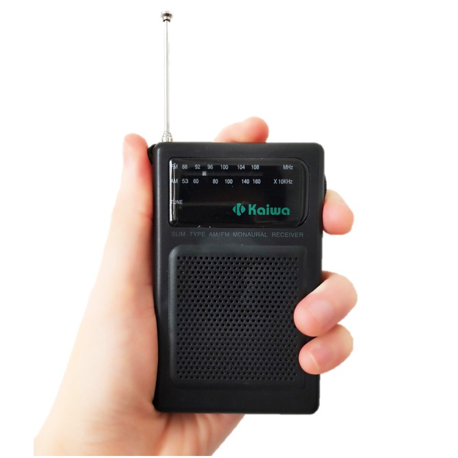 Radio FM AM Mini Portable Radio Free Earphone dan Baterai