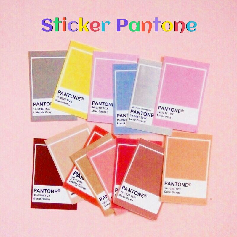 

Sticker Pantone | stiker dekorasi journal scrapbook journaling warna warni diary color guide