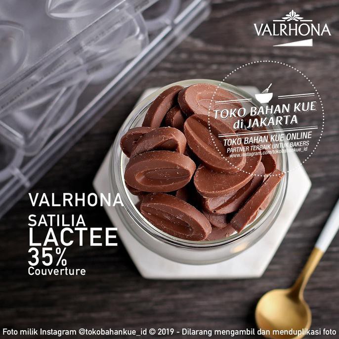 

Valrhona SATILIA LACTEE 1kg Milk Chocolate Couverture 35% Cokelat Coin