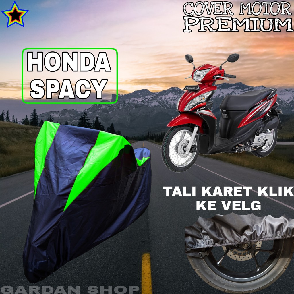 Sarung Motor HONDA SPACY Hitam HIJAU Body Cover Penutup Pelindung Motor Honda Spacy PREMIUM