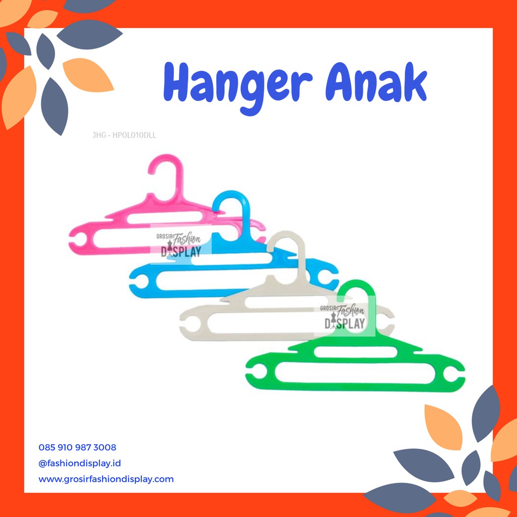 Hanger Plastik Anak Gantungan Baju Plastik Anak Gantungan Baju Hostess Warna Warni Hanger Anak - LS
