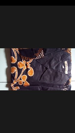 Cod - Dt Collection - Kemeja Batik Cowok Motif Mahkota Cokelat Lengan Panjang