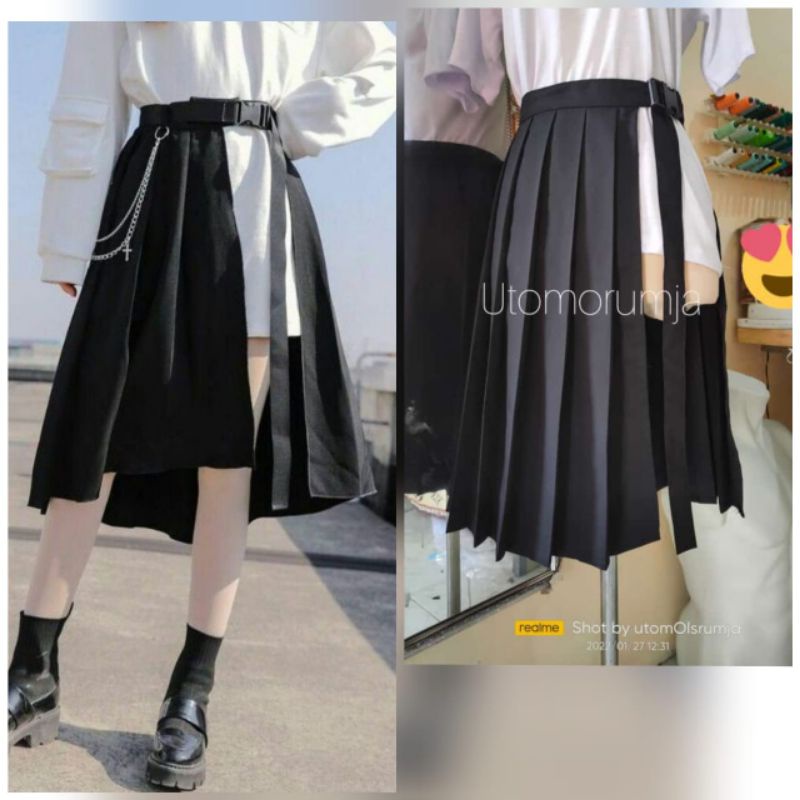 utomorumja Half Skirt Korean /Rok Korea Lisa Blackpink Dance Cover Kpop