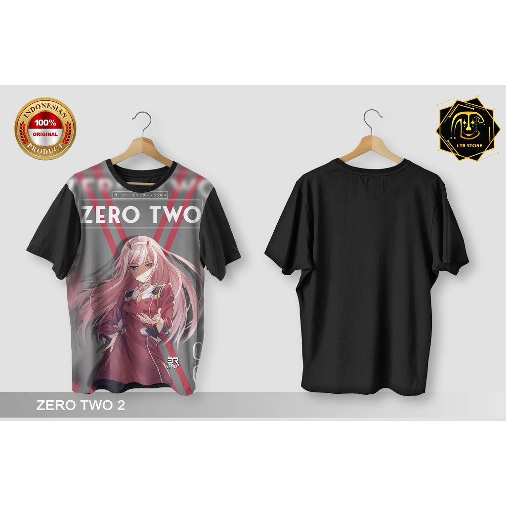 [ BAYAR DI TEMPAT ] BAJU PRINTING GAMBAR ANIME ZERO TWO 2 - KAOS DISTRO ORIGINAL MOTIF KARTUN ANIMAS