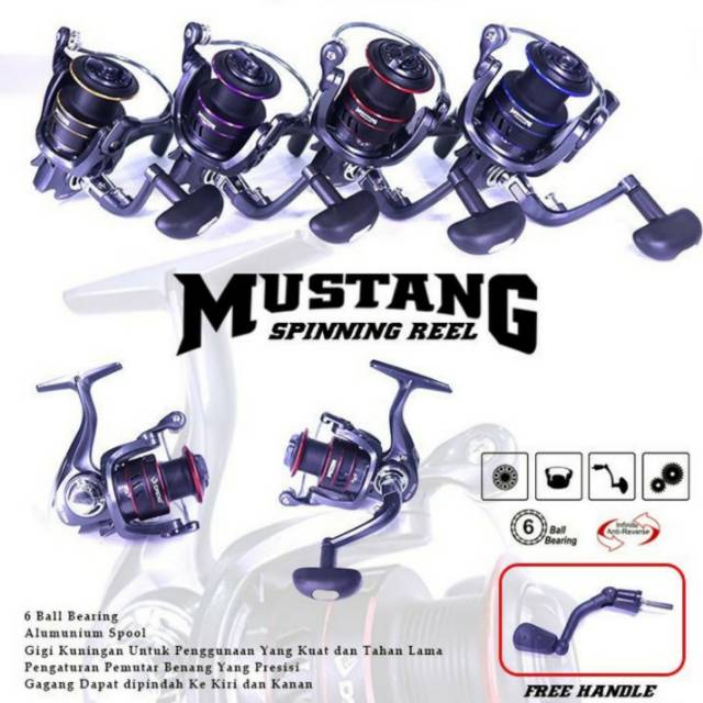 REEL PANCING DAIDO MUSTANG 1000/2000/3000/4000 DOBLE HENDEL