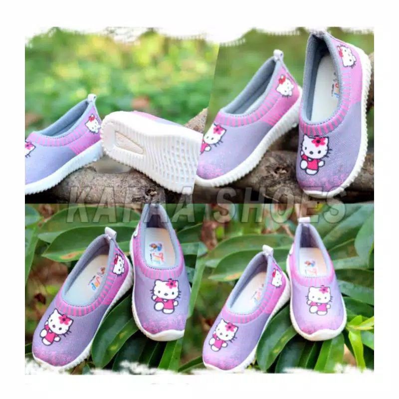 Sepatu Anak Perempuan Slip On Hello Kitty Umur 1 2 3 4 5 Tahun