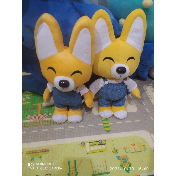 boneka eddy rubah kuning teman pororo preloved (pl)