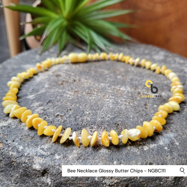 Kalung Amber Baby dan Anak Premium Glossy Butter Chips NGBC111 By Amber Bee