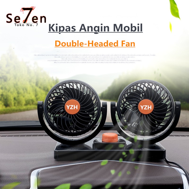 Kipas Angin Mobil YZH-T303 Double-Headed Fan Aksesoris Mobil Interior