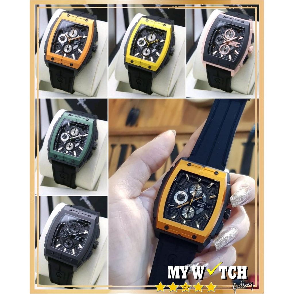 Jam Tangan Alexandre Christie / Alexander Pria Chronograph AC 6598 MC Original Diameter 4,2 cm