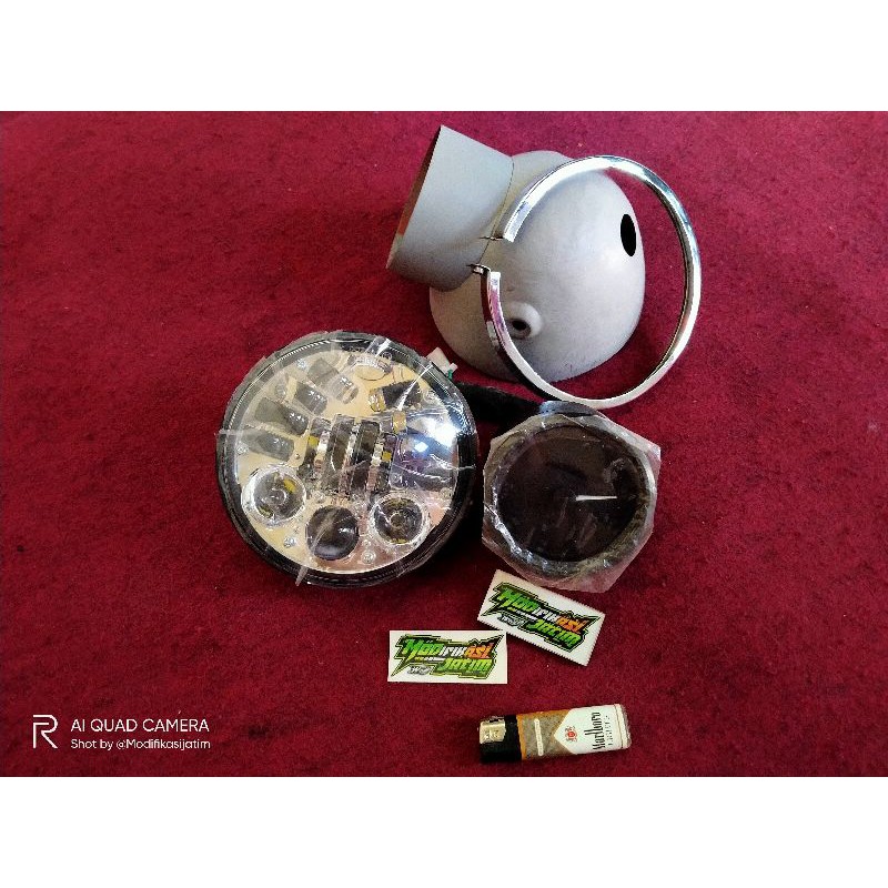 Lampu Daymaker 5.75 asli gorilla paket set batok YL custom dan speedometer babon