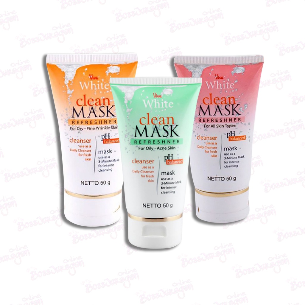 (BOSS) VIVA White Clean Mask Refreshner Face Cleanser - 50g