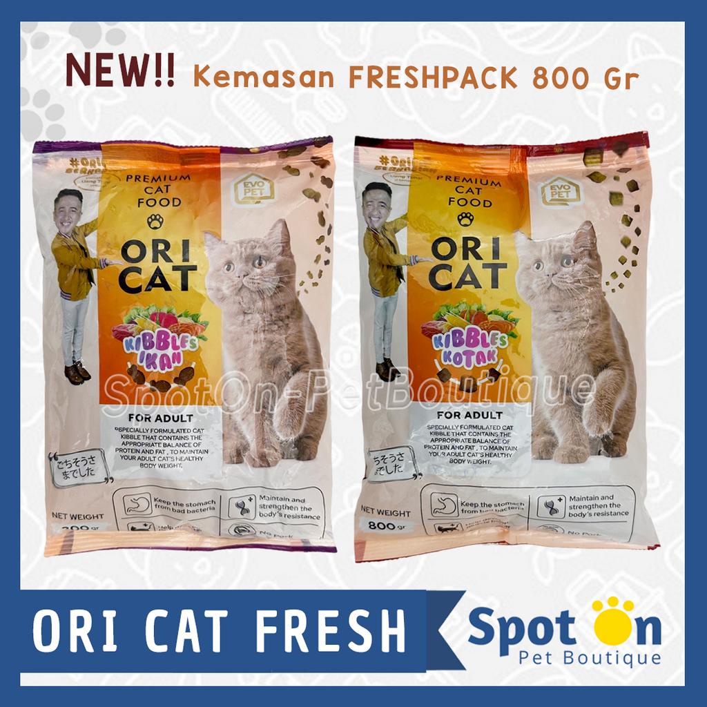 Ori Cat Adult Freshpack 800 Gr Tuna &amp; Salmon | Repack 500gr Tersedia | Oricat Makanan Kering Kucing Dewasa