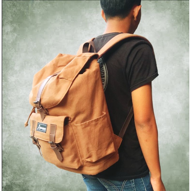 Tas Laptop Ransel Pria Wanita Canvas Laptop Absolute Fashion Tas Laptop Tas Pria Wanita Tas Sekolah