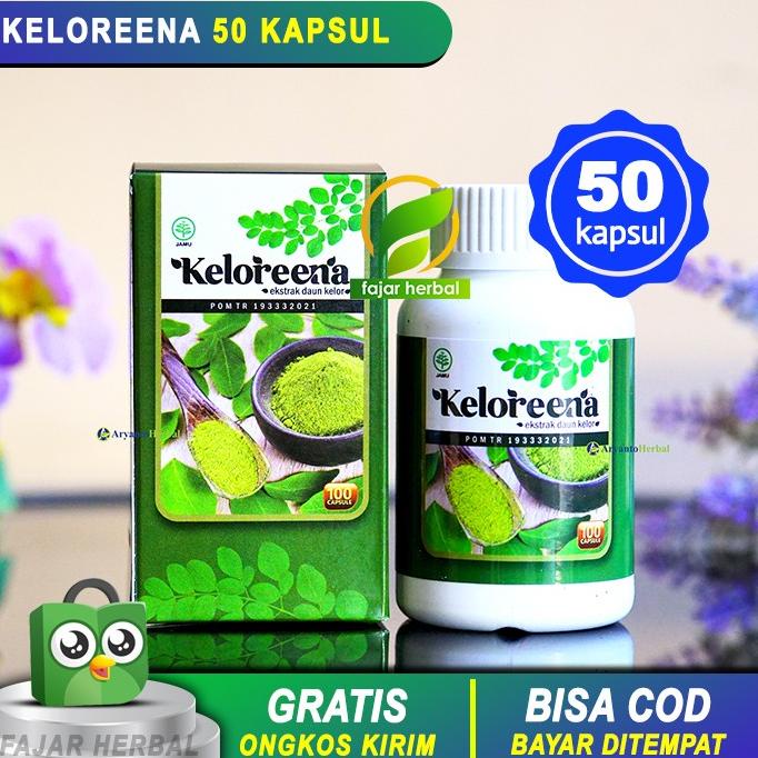 

TERLARIS Keloreena 50 Kapsul 100% ASLI - Obat Herbal Ekstrak Daun Kelor Moringa /OBAT HERBAL ASAM URAT/OBAT HERBAL PELANGSING/OBAT HERBAL KOLESTEROL/OBAT HERBAL DIABETES