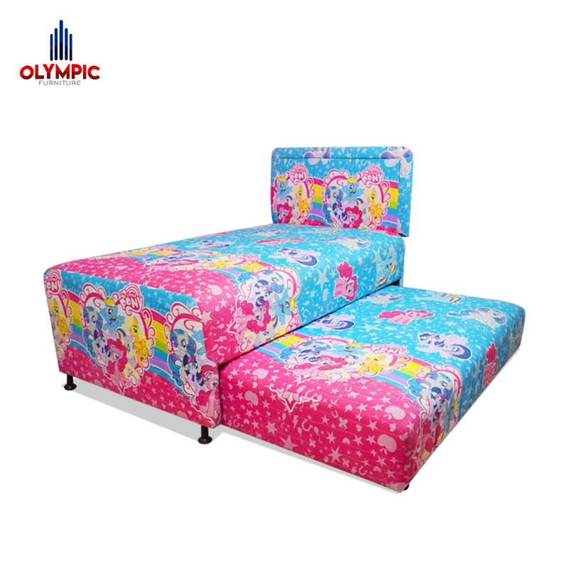 Olympic Tempat Tidur Anak / Kasur Anak / Kasur Minimalis / Twin Bed My Little Pony Springbed Matras 