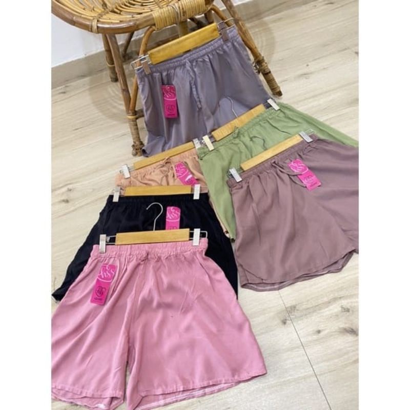 hot pant wanita rayon celana pendek santai