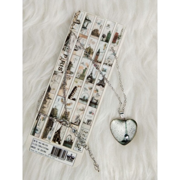 Souvenir Paris Kalung Eiffel Heart 2