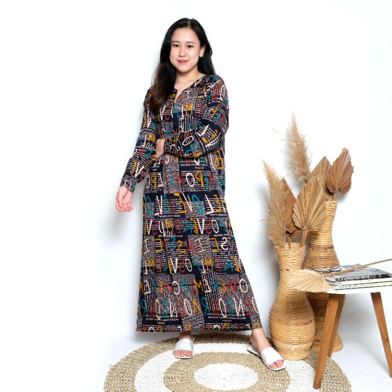 Daster habel busui lengan panjang gamis merk Verell-11