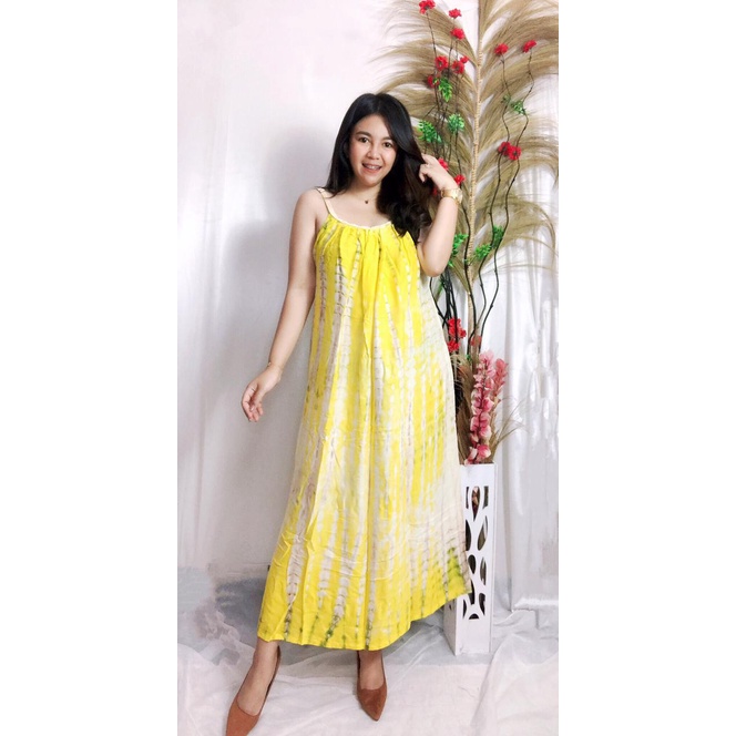 Daster Dress Lobek Panjang Bali-LB - KUNING