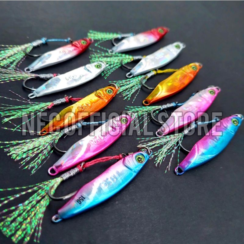 Micro Jig Copy EXODUS SALVATOR type S 10gr 15gr 20gr dengan single assist hook