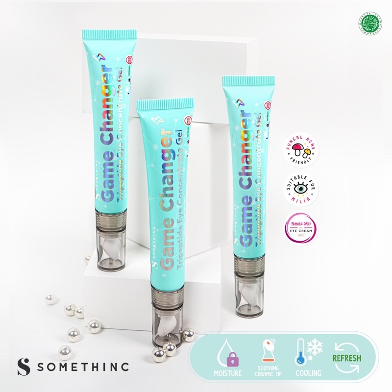 SOMETHINC GAME CHANGER Tripeptide Eye Concentrate Gel 20ML (Krim Mata, Penghilang Mata panda)
