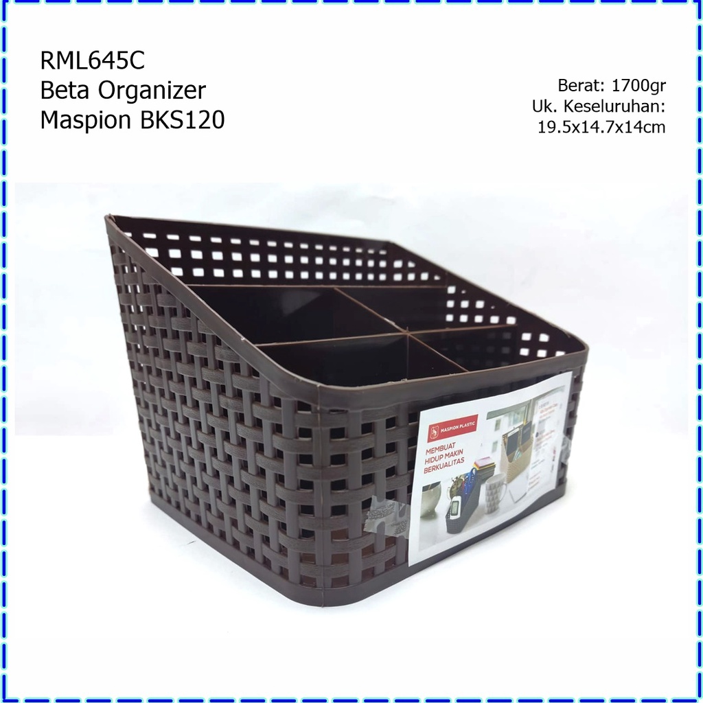 RML645C Keranjang Penyimpanan Barang/Desk Organizer/Beta Organizer Maspion BKS120